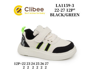 Кросівки дитячі Clibee LA1159-3 black-green 22-27
