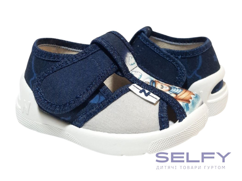 Pitter 21-25 синий, мишка-моряк, Фото 1