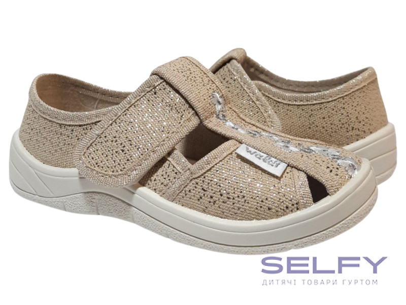 Маша 24-30 песочная, бежевая подошва, цветы., Фото 1