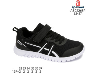 Кроссовки детские Apawwa ABC2263P black-white 32-37