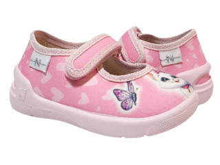 Ketty 20-25 рожева, рожева підошва, котик з метеликом