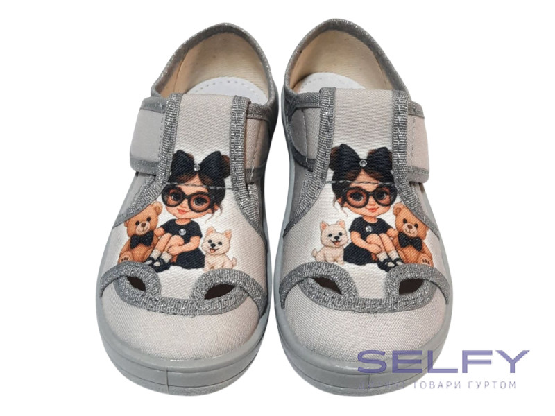 Міла 24-30 сіра, сіра підошва, дівчина з собачками, Фото 3