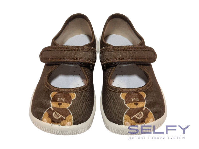 Denny 21-25 коричневий, бежева підошва, ведмедик, Фото 3
