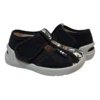 Pitter 21-25 чорний, сіра підошва, ведмедик Pitter 21-25 чорний, сіра підошва, ведмедик