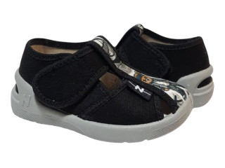 Pitter 21-25 черный, серая подошва, мишка