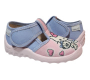 Даша 21-27 рожево-блакитна, рожева підошва, котик