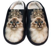 Тапочки Memory Waldi Home 30-37 чорні, королева-котик