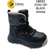 Черевики зимові Clibee HB552 black 27-32 по- розмірно