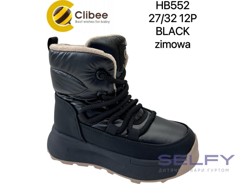 Черевики зимові Clibee HB552 black 27-32, Фото 1