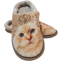 Тапочки N3 Memory Waldi Home 30-37 бежева, королева-котик