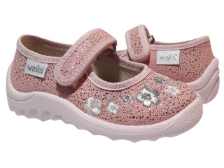 Катя 21-27 рожевий, рожева підошва, квіти