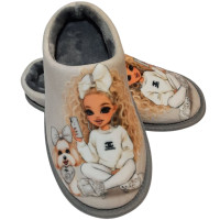 Тапочки N3 Memory Waldi Home 30-37 бежева, дівчина-шанель