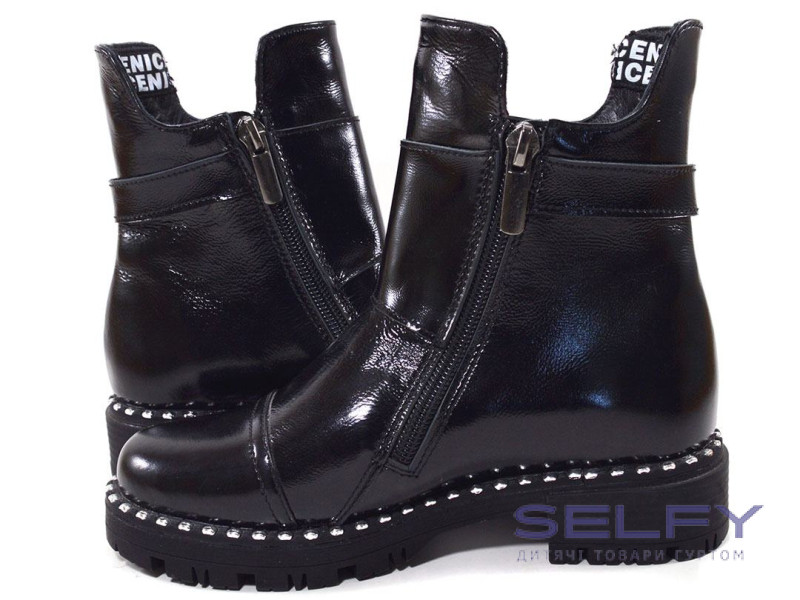 Черевики дитячі Пепік 3064-1 шкіра/замш, чорний, байка 31 розмір, Фото 3