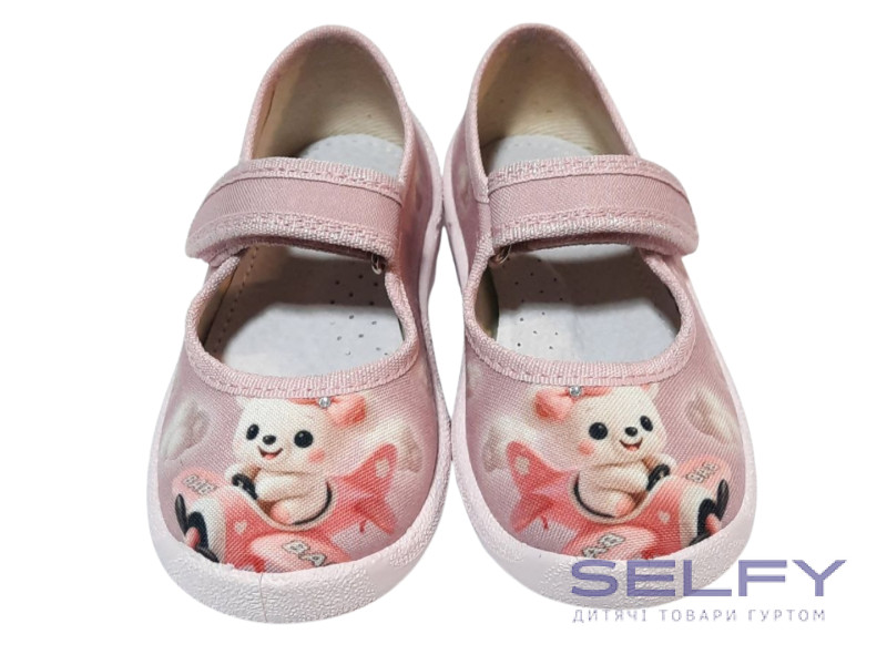 Катя 21-27 рожева, рожева підошва, ведмедик, Фото 3