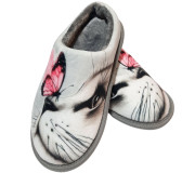 Тапочки Memory Waldi Home 30-37 сіра, котик