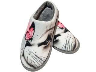 Тапочки Memory Waldi Home 30-37 сіра, котик