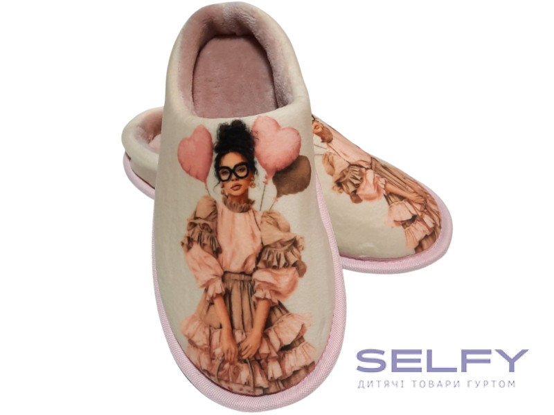 Тапочки Memory Waldi Home 30-37 бежевая, девушка, Фото 3