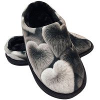 Тапочки N3 Memory Waldi Home 30-37 чорні, сердечка