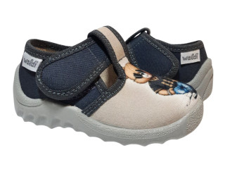 Рома 21-27 чорний, сіра підошва, ведмедик