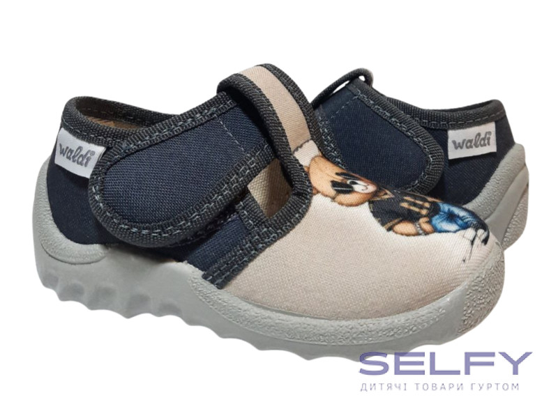 Рома 21-27 черный, серая подошва, мишка, Фото 1