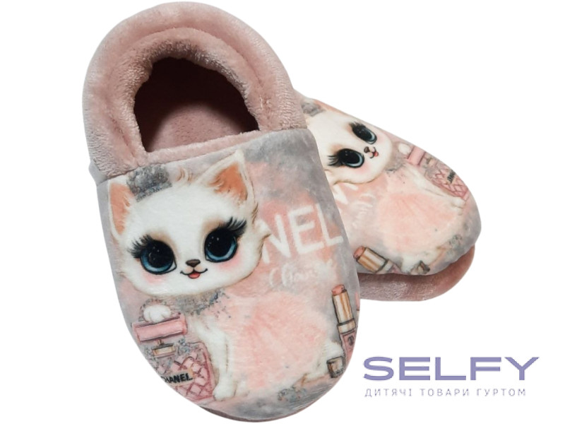 Тапочки Memory Waldi Home 24-31 бежеві, киця, Фото 1