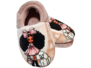 Тапочки Memory Waldi Home 24-31 розовые, девочка с собачкой