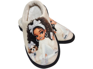 Тапочки Memory Waldi Home 30-37 бежева, дівчина з телефоном