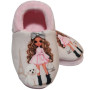 Тапочки Memory Waldi Home 24-31 рожеві, дівчинка з собачкою