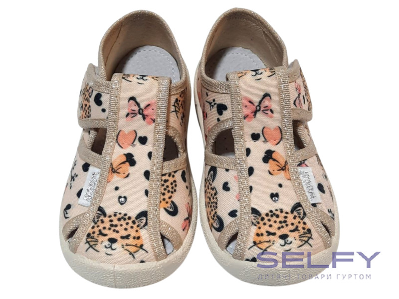 Маша 21-27 бежевый, бежевая подошва, леопард, Фото 3