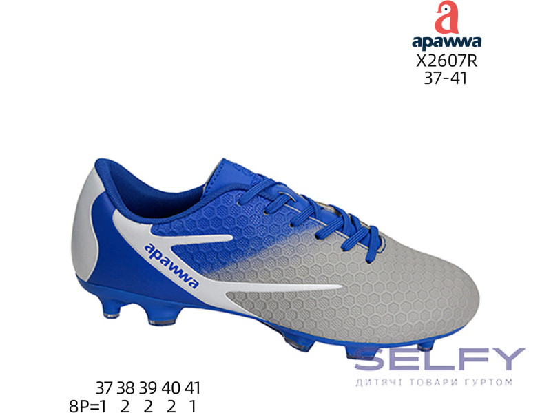 Футбольні бутси Apawwa X2607R grey-navy 37-41, Фото 1