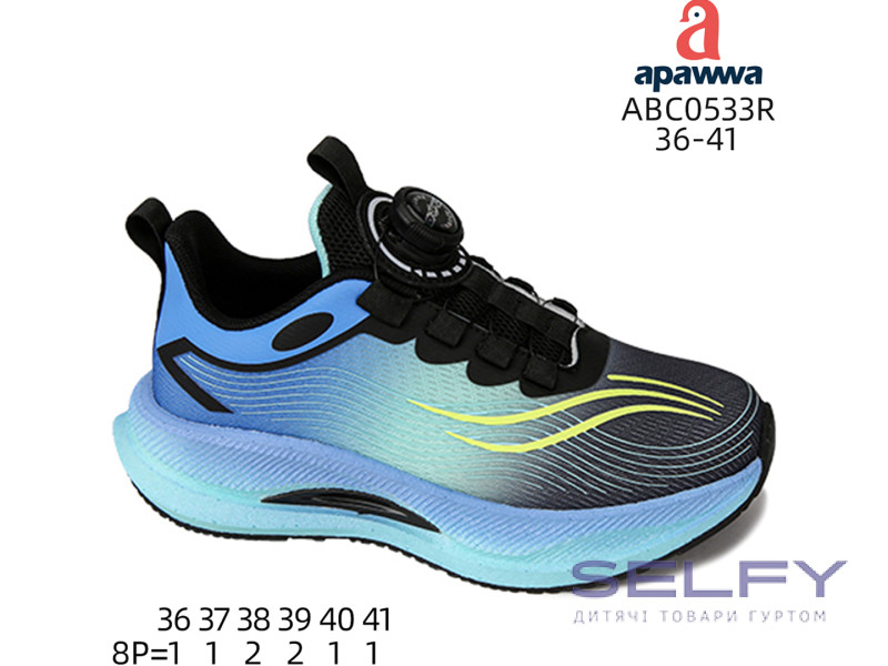 Кросівки дитячі Apawwa ABC0533R navy-black 36-41, Фото 1