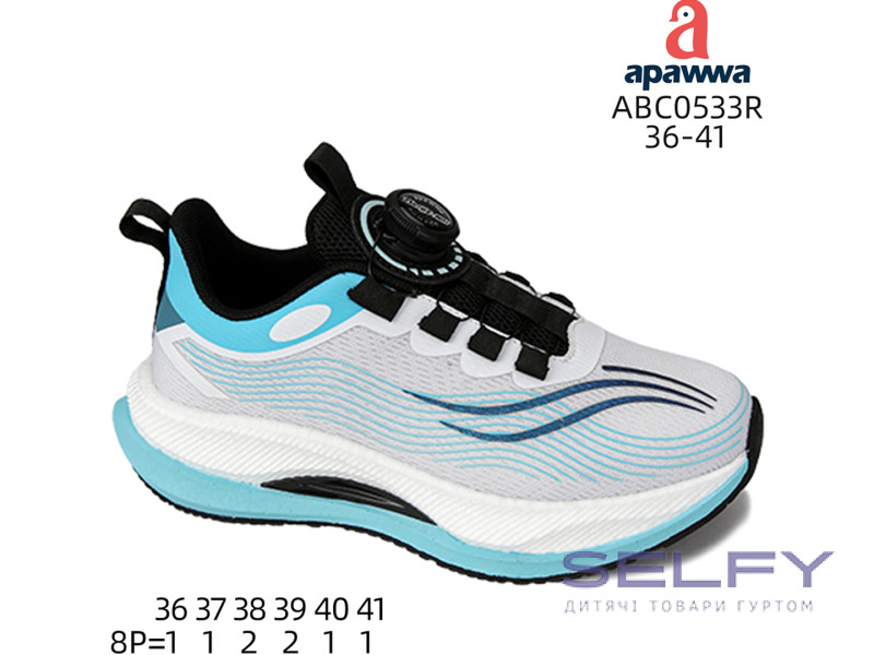 Кроссовки детские Apawwa ABC0533R white-green 36-41, Фото 1