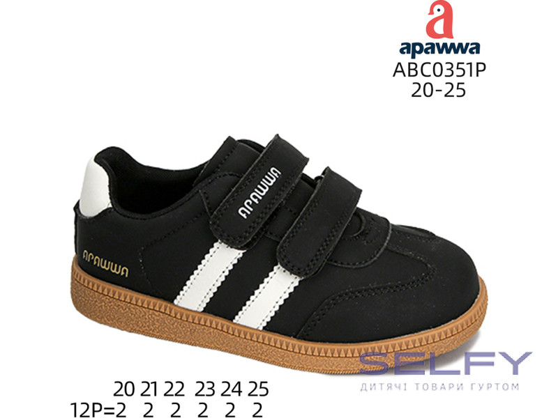 Кроссовки детские Apawwa ABC0351P black 20-25, Фото 1