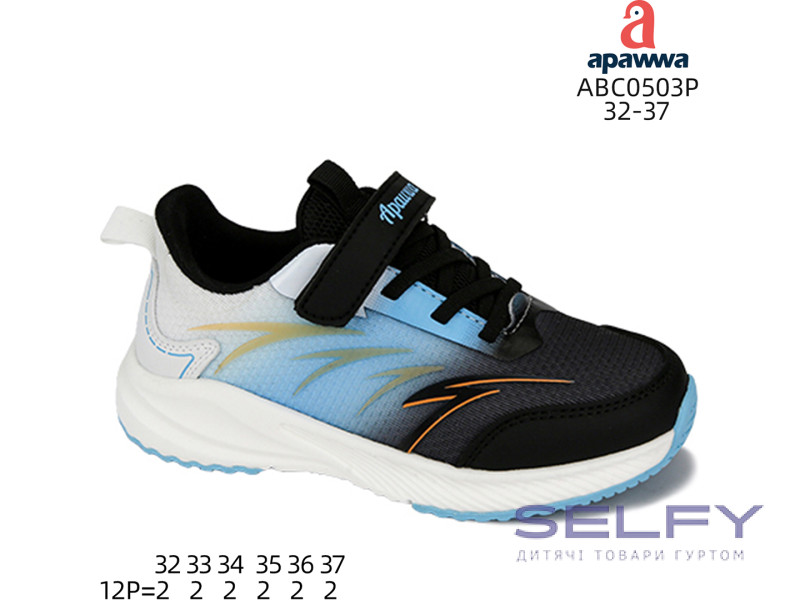 Кроссовки детские Apawwa ABC0503P black-navy 32-37, Фото 1