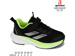 Кросівки дитячі Apawwa ABC0483P black-green 32-37