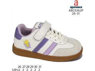 Кросівки дитячі Apawwa ABC0362P beige-purple 26-31