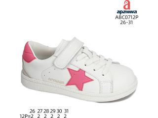 Кросівки дитячі Apawwa ABC0712P white-fuchsia 26-31