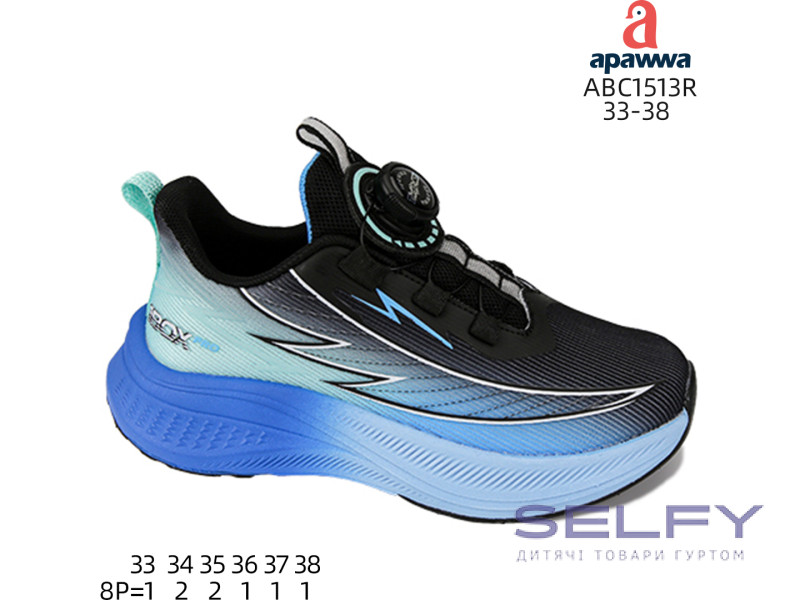 Кросівки дитячі Apawwa ABC1513R black-navy 33-38, Фото 1