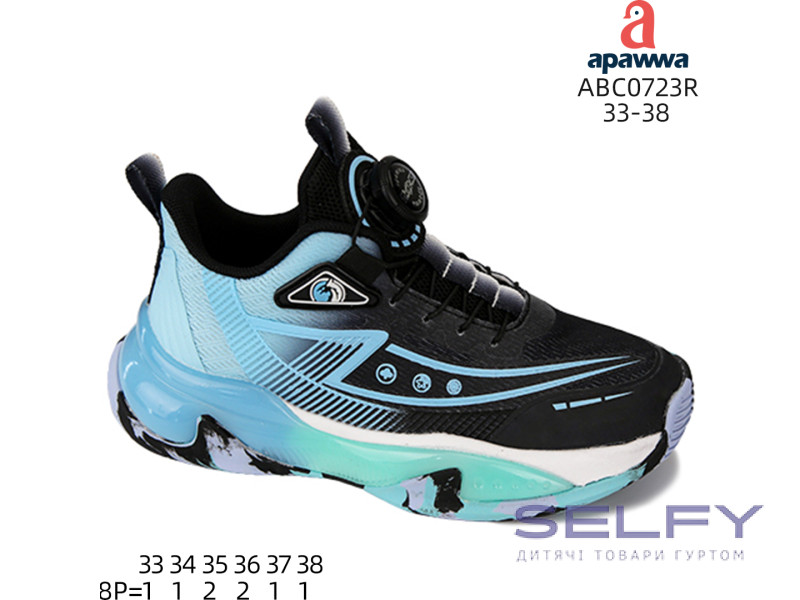 Кроссовки детские Apawwa ABC0723R black-navy 33-38, Фото 1