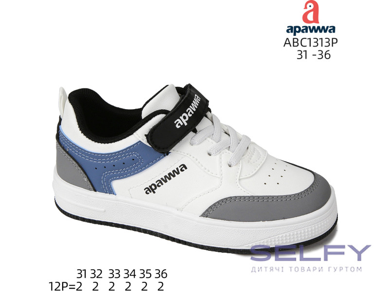 Кросівки дитячі Apawwa ABC1313P navy-white 31-36, Фото 1