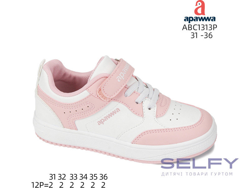 Кросівки дитячі Apawwa ABC1313P pink-white 31-36, Фото 1