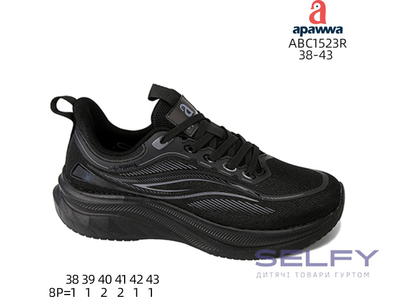 Кросівки дитячі Apawwa ABC1523R black 38-43, Фото 1