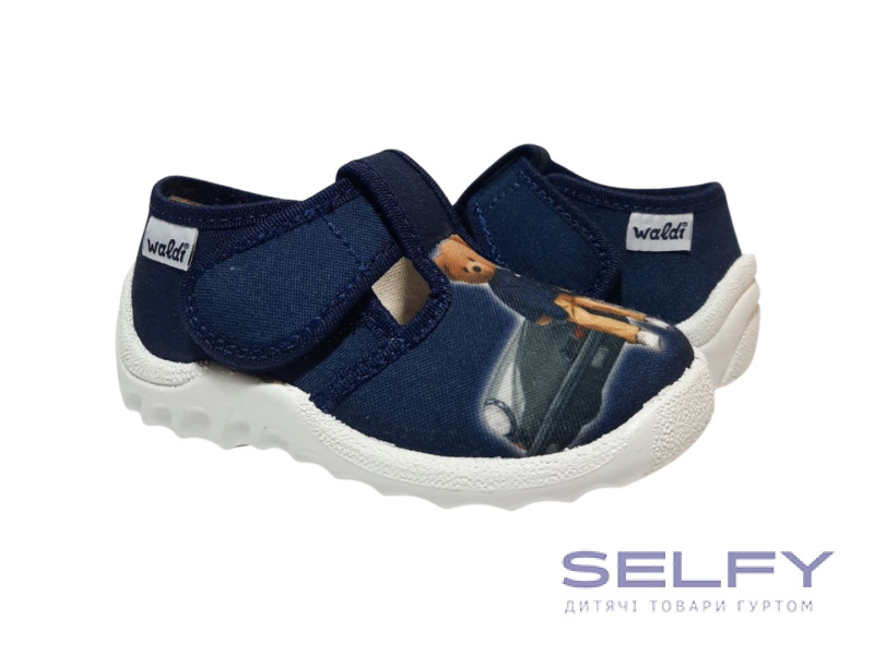 Рома 23-27 синій, біла підошва, ведмедик, Фото 1