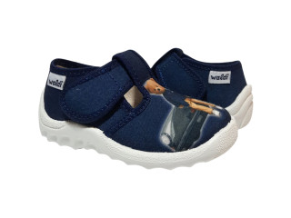 Рома 23-27 синій, біла підошва, ведмедик