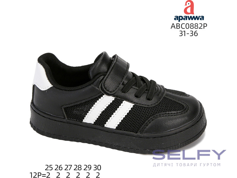 Кросівки дитячі Apawwa ABC0882P black 25-30, Фото 1