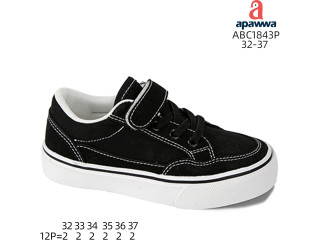 Кеди дитячі Apawwa ABC1843P black 32-37