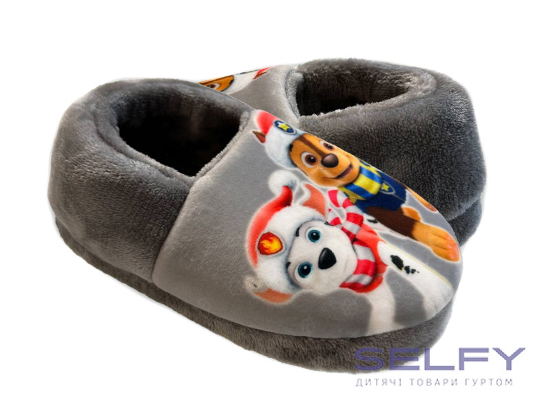 Тапочки Memory Waldi Home 24-29 сірі, собаки новорічні, Фото 1