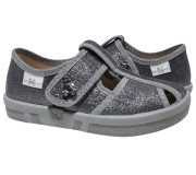 Merlin 26-32 сіра, сіра підошва, брошка ведмедик по-розмірно