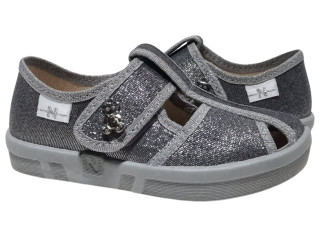 Merlin 26-32 сіра, сіра підошва, брошка ведмедик по-розмірно