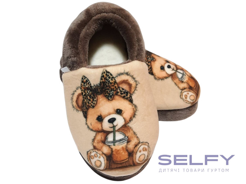 Тапочки Memory Waldi Home 24-31 коричневі, ведмедик, Фото 1